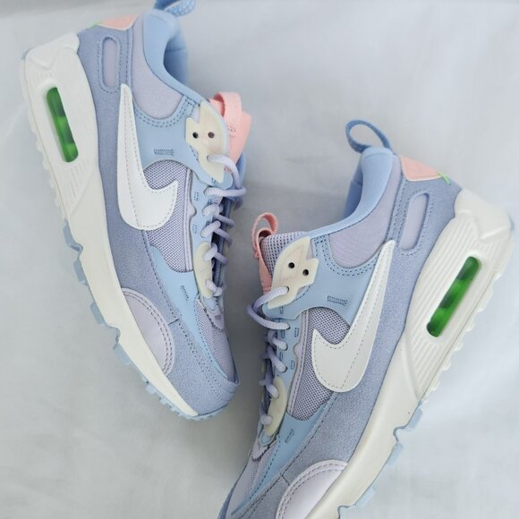 6.5 WOMEN'S NIKE AIR MAX 90 FUTURA ICE BLUE WHITE FJ2235-500 RUNNING SNEAKERS - Picture 1 of 8